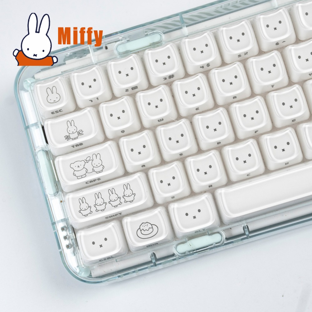 Kawaii Miffy Keycaps Sevimli T - Gaming Accessories Aesthetic incelemesi ve fiyatı