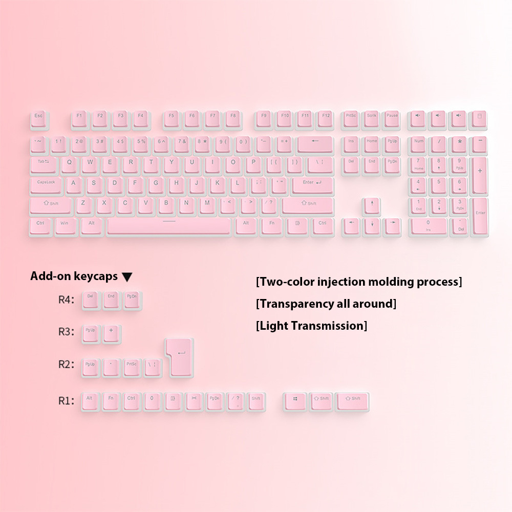 129 Tuşları Puding Keycaps PBT - Gaming Accessories Aesthetic incelemesi ve fiyatı